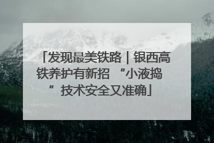 发现最美铁路｜银西高铁养护有新招 “小液捣”技术安全又准确