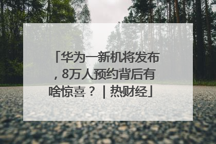 华为一新机将发布，8万人预约背后有啥惊喜？｜热财经