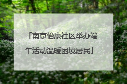 南京怡康社区举办端午活动温暖困境居民