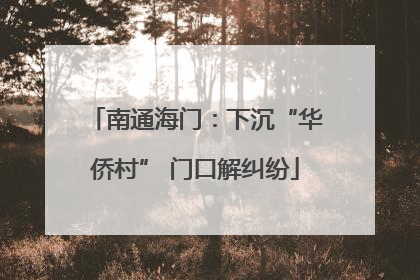 南通海门：下沉“华侨村” 门口解纠纷