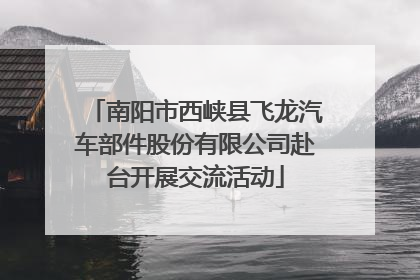 南阳市西峡县飞龙汽车部件股份有限公司赴台开展交流活动
