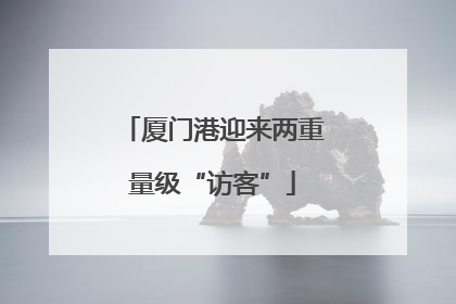厦门港迎来两重量级“访客”