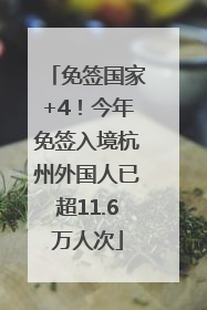 免签国家+4！今年免签入境杭州外国人已超11.6万人次