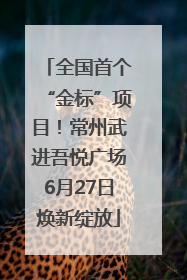 全国首个“金标”项目！常州武进吾悦广场6月27日焕新绽放