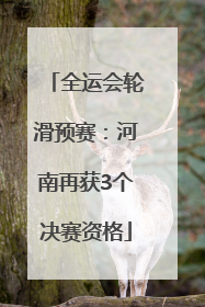 全运会轮滑预赛：河南再获3个决赛资格