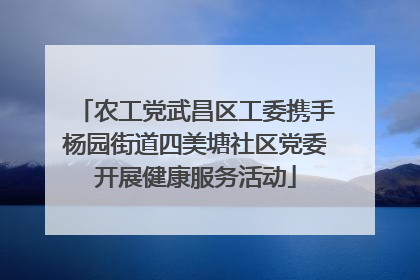 农工党武昌区工委携手杨园街道四美塘社区党委开展健康服务活动