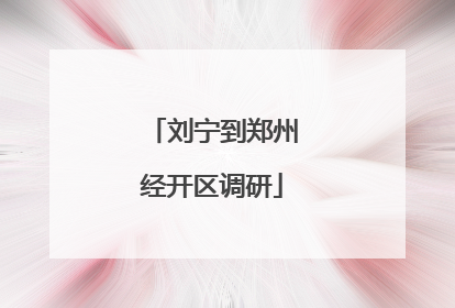 刘宁到郑州经开区调研