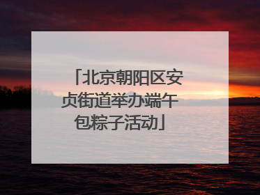 北京朝阳区安贞街道举办端午包粽子活动