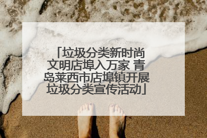 垃圾分类新时尚 文明店埠入万家 青岛莱西市店埠镇开展垃圾分类宣传活动