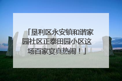 垦利区永安镇和谐家园社区正泰田园小区这场百家宴真热闹！