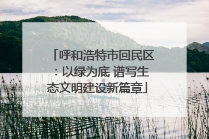 呼和浩特市回民区：以绿为底 谱写生态文明建设新篇章