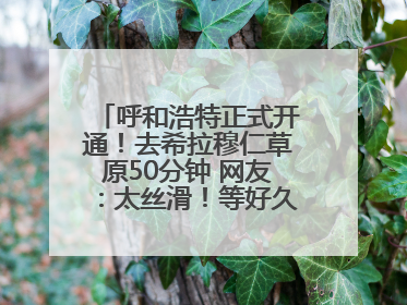 呼和浩特正式开通！去希拉穆仁草原50分钟 网友：太丝滑！等好久了……