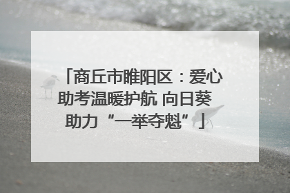 商丘市睢阳区：爱心助考温暖护航 向日葵助力“一举夺魁”