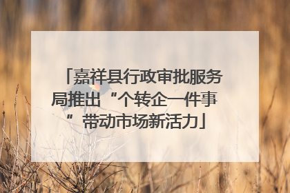 嘉祥县行政审批服务局推出“个转企一件事”带动市场新活力