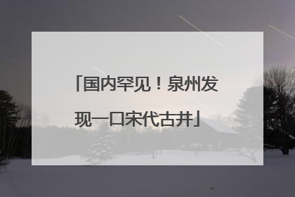 国内罕见！泉州发现一口宋代古井