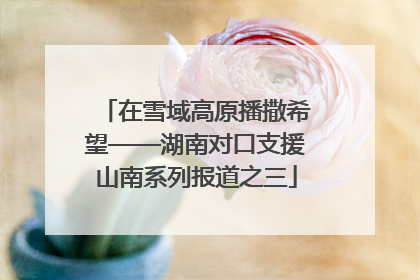 在雪域高原播撒希望——湖南对口支援山南系列报道之三