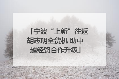 宁波“上新”往返胡志明全货机 助中越经贸合作升级