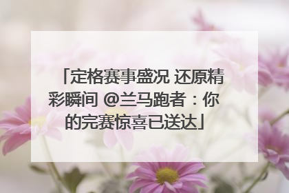 定格赛事盛况 还原精彩瞬间 @兰马跑者：你的完赛惊喜已送达