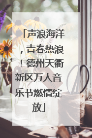 声浪海洋，青春热浪！德州天衢新区万人音乐节燃情绽放