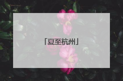 夏至杭州