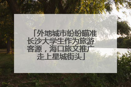 外地城市纷纷瞄准长沙大学生作为旅游客源，海口旅文推广走上星城街头