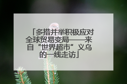 多措并举积极应对全球贸易变局——来自“世界超市”义乌的一线走访