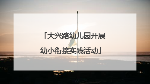 大兴路幼儿园开展幼小衔接实践活动