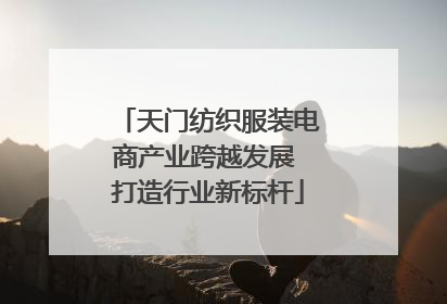 天门纺织服装电商产业跨越发展 打造行业新标杆