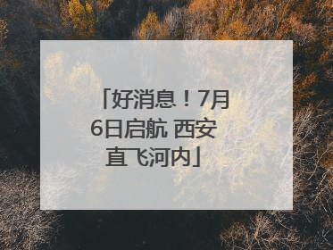 好消息！7月6日启航 西安直飞河内