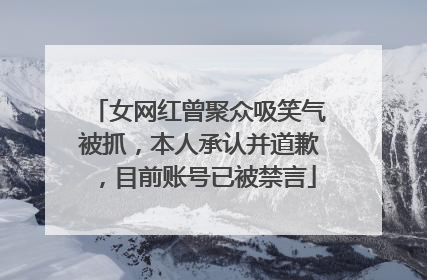 女网红曾聚众吸笑气被抓，本人承认并道歉，目前账号已被禁言