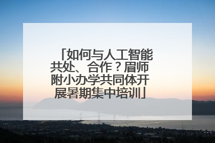 如何与人工智能共处、合作？眉师附小办学共同体开展暑期集中培训