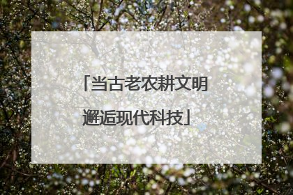 当古老农耕文明邂逅现代科技