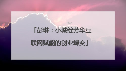 彭琳：小城绽芳华互联网赋能的创业蝶变