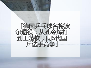 德国乒乓球名将波尔退役：从孔令辉打到王楚钦，同5代国乒选手竞争