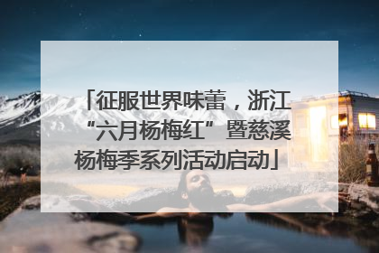 征服世界味蕾，浙江“六月杨梅红”暨慈溪杨梅季系列活动启动