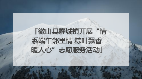 微山县驩城镇开展“情系端午邻里情 粽叶飘香暖人心”志愿服务活动