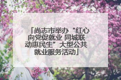 尚志市举办“红心向党促就业 同城联动惠民生”大型公共就业服务活动