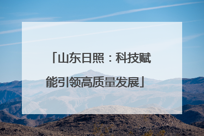 山东日照：科技赋能引领高质量发展
