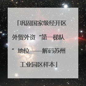 巩固国家级经开区外贸外资“第一梯队”地位——解码苏州工业园区样本