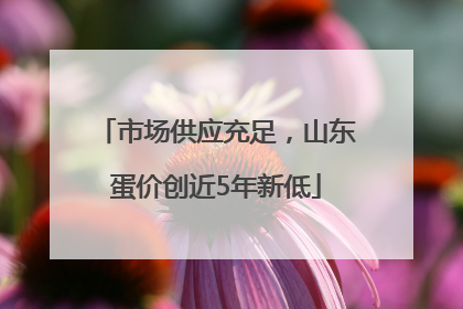 市场供应充足，山东蛋价创近5年新低