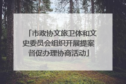 市政协文旅卫体和文史委员会组织开展提案督促办理协商活动
