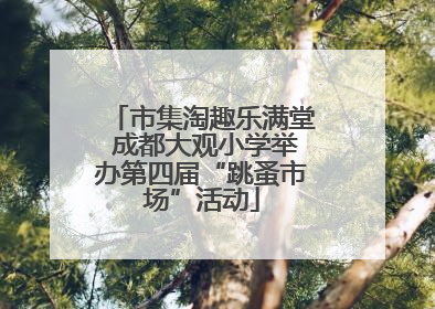 市集淘趣乐满堂 成都大观小学举办第四届“跳蚤市场”活动