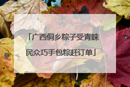 广西侗乡粽子受青睐 民众巧手包粽赶订单