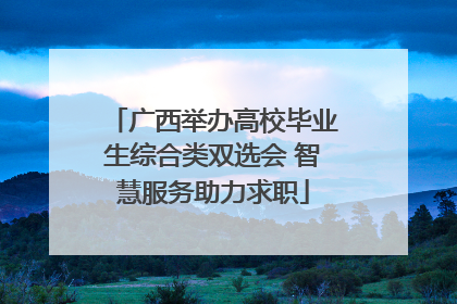 广西举办高校毕业生综合类双选会 智慧服务助力求职