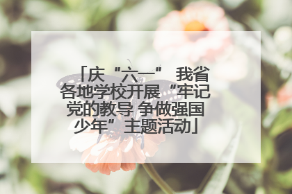 庆“六一” 我省各地学校开展“牢记党的教导 争做强国少年”主题活动