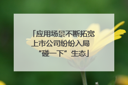 应用场景不断拓宽 上市公司纷纷入局“碰一下”生态