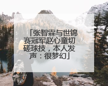 张智霖与世锦赛冠军赵心童切磋球技，本人发声：很梦幻