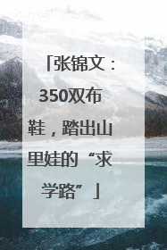张锦文：350双布鞋，踏出山里娃的“求学路”
