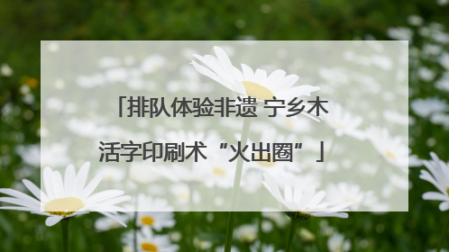 排队体验非遗 宁乡木活字印刷术“火出圈”