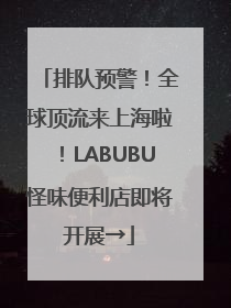排队预警！全球顶流来上海啦！LABUBU怪味便利店即将开展→